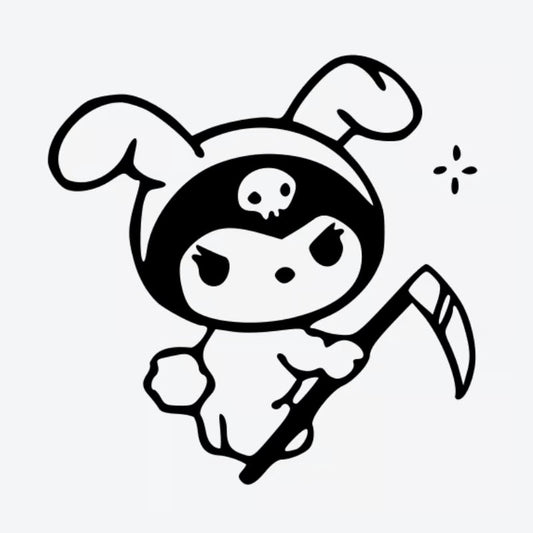 Cute Grim Reaper Bunny Tattoo