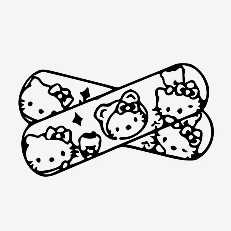 Hello Kitty Bandage Tattoo
