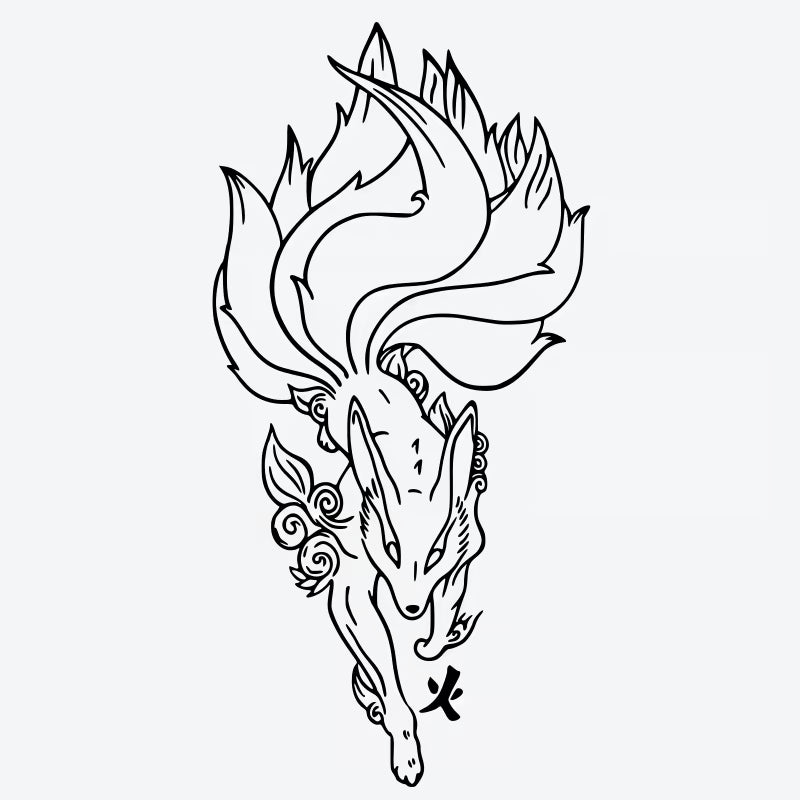 Nine-Tailed Fox Tattoo