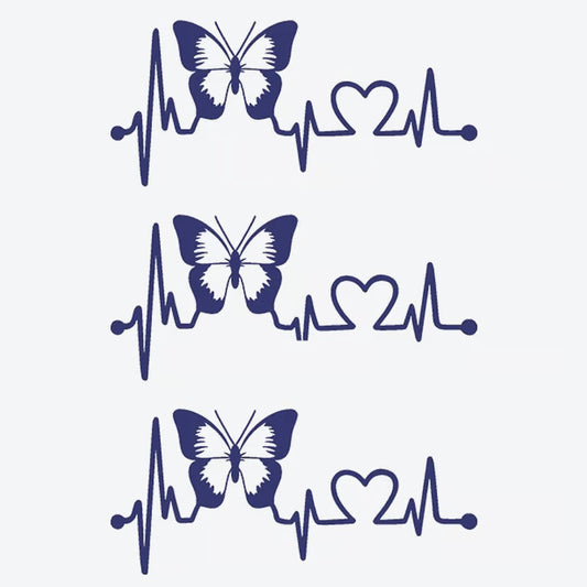 Butterfly Heartbeat Series Tattoo