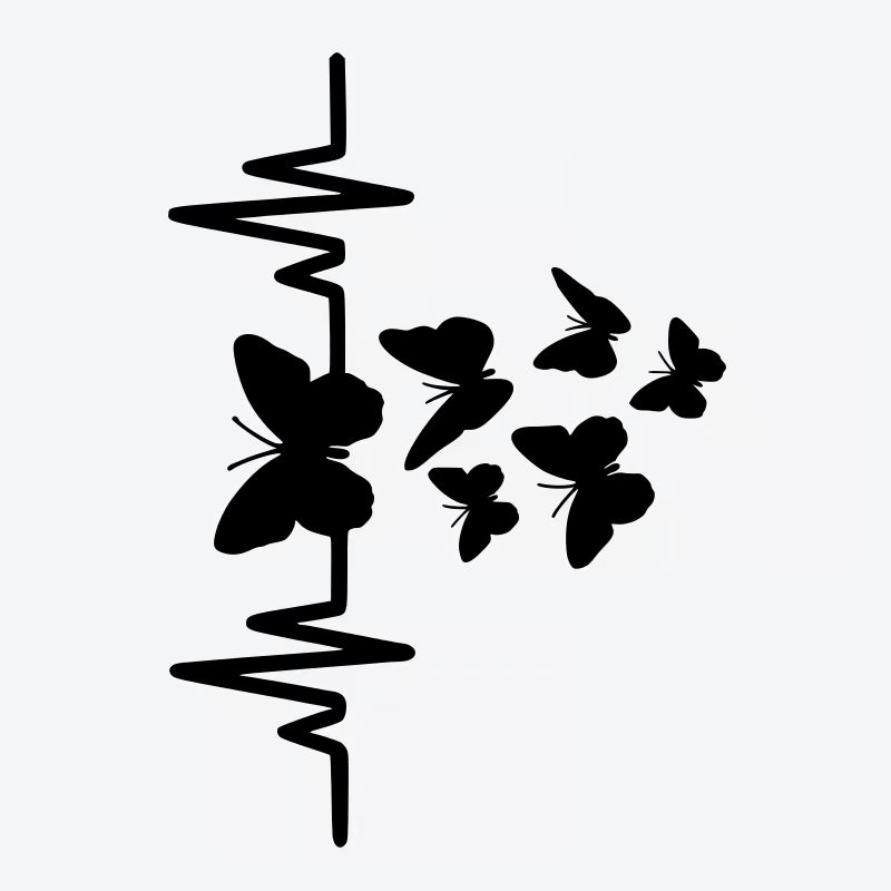 Butterfly Heartbeat Tattoo