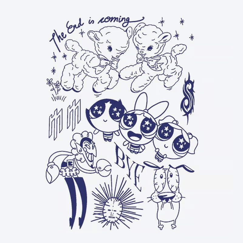 Lambs Cartoon Series Tattoo