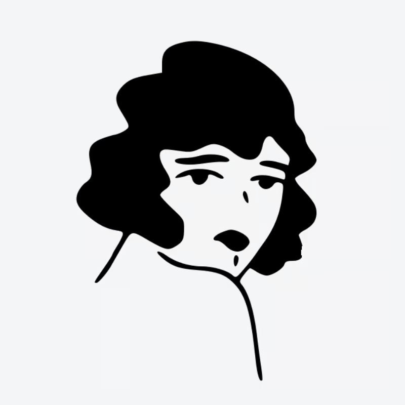 Modern Woman Profile Tattoo