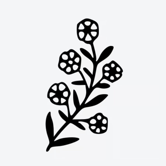 Floral Stem Design Tattoo