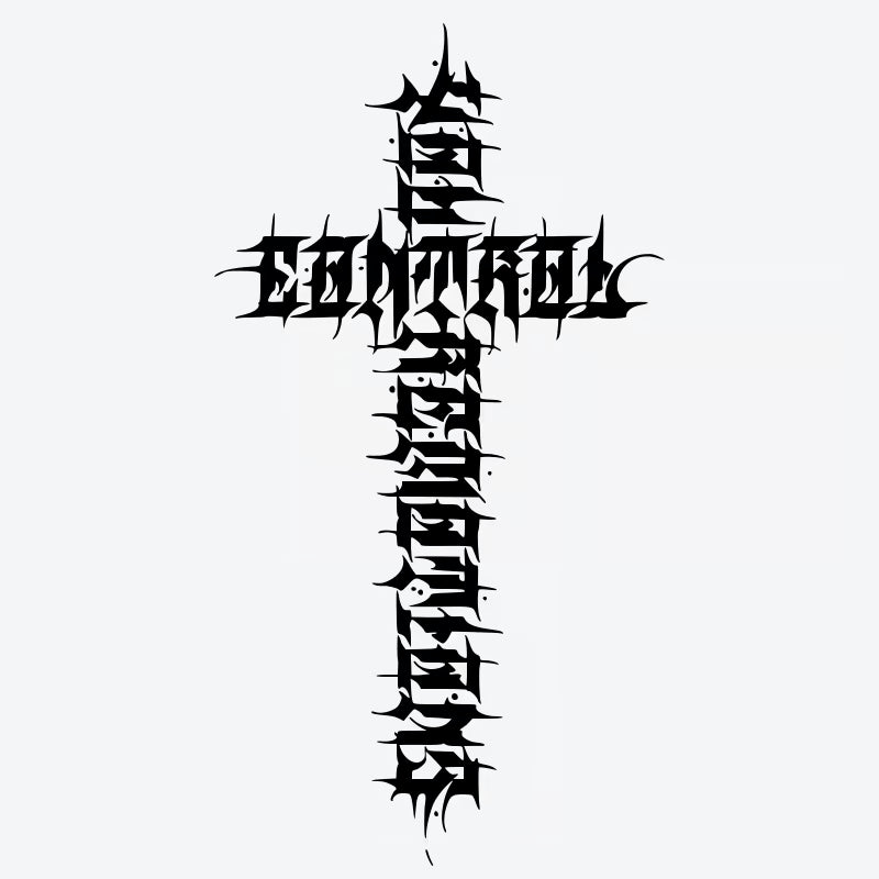 Cross Calligraphy Tattoo