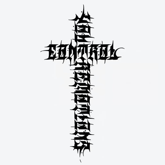 Cross Calligraphy Tattoo