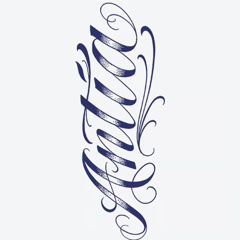 Artistic Script Tattoo