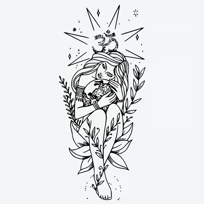 Earth Goddess Embrace Tattoo