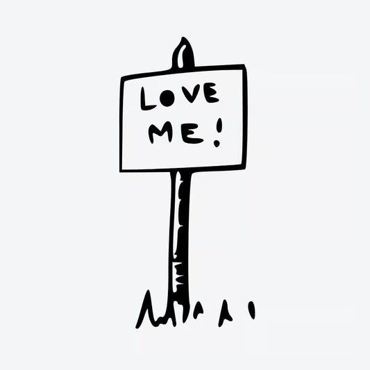 Love Me Sign Tattoo
