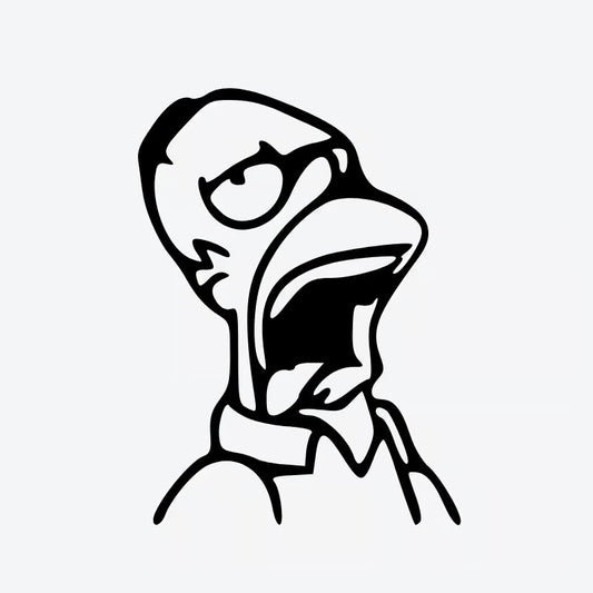 Yelling Cartoon Character Tattoo