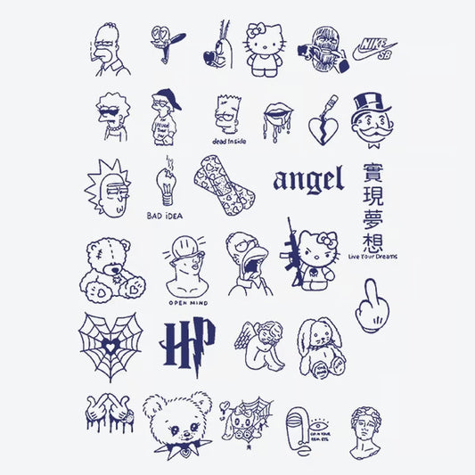 Eclectic Cartoon Series Tattoo