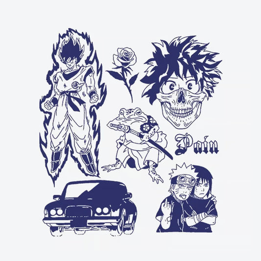 Anime Characters Series Tattoo