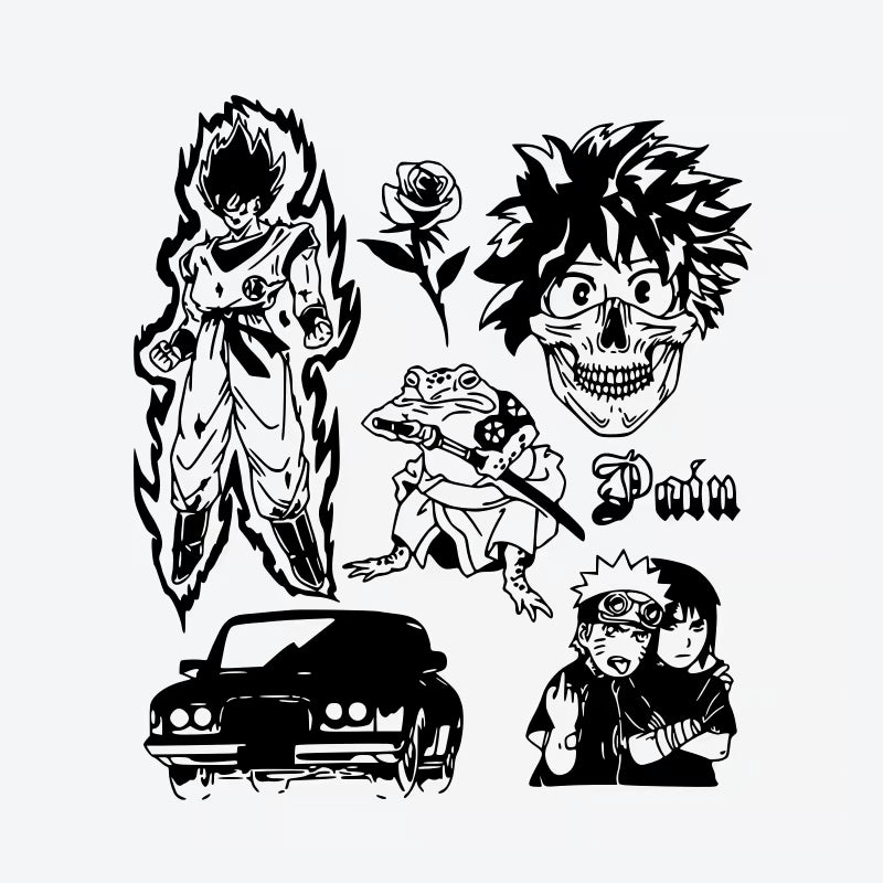 Anime Characters Series Tattoo