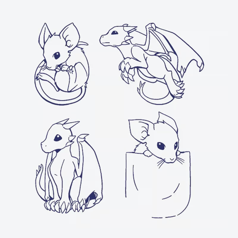 Mouse Dragon Series Tattoo