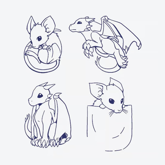 Mouse Dragon Series Tattoo