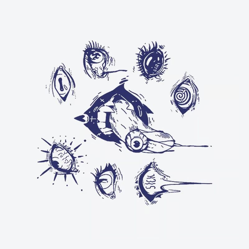 Eyes And Hand Tattoo