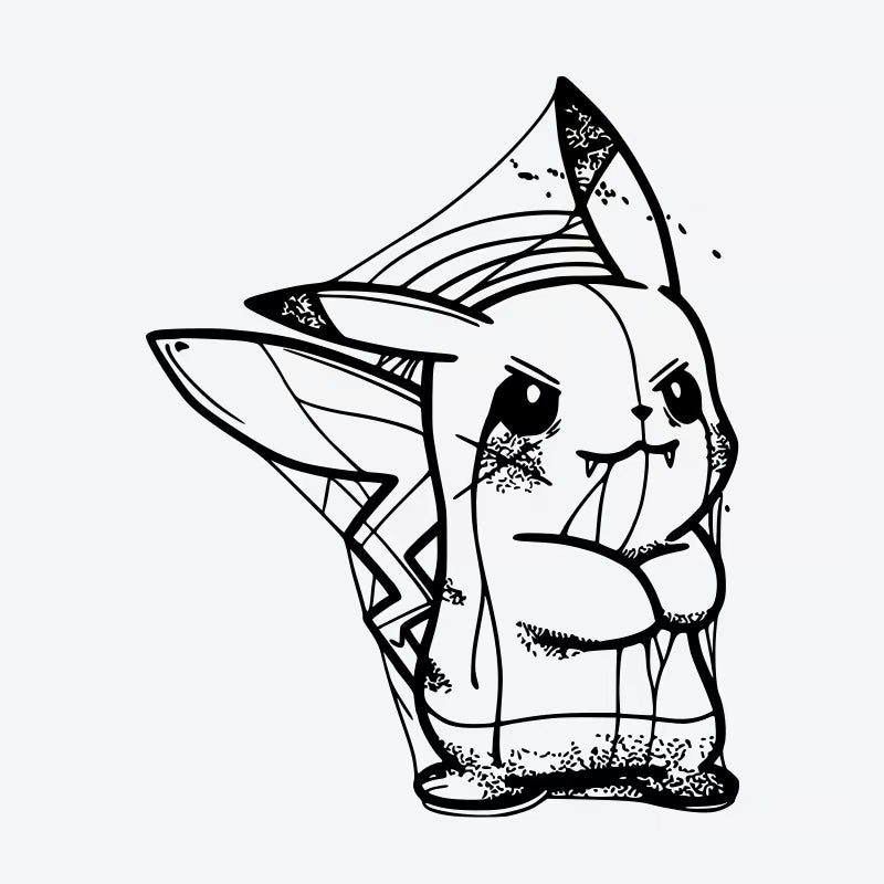 Angry Pikachu Tattoo
