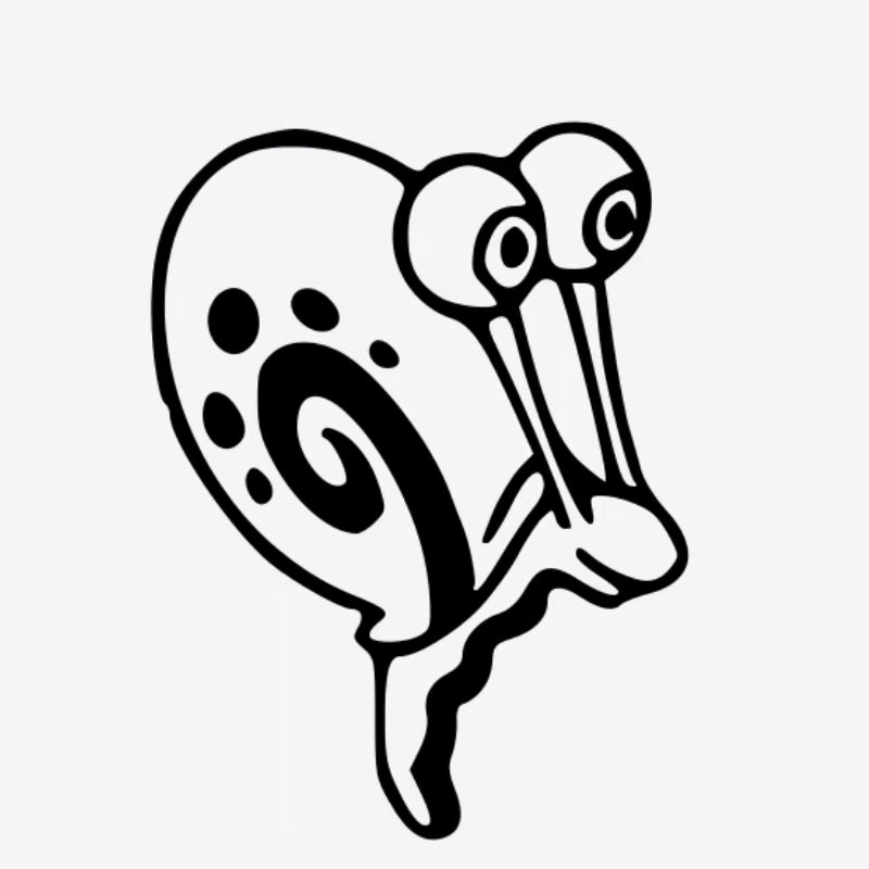 Cartoon Snail Character Tattoo