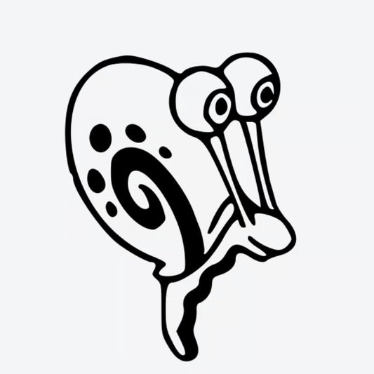 Cartoon Snail Character Tattoo