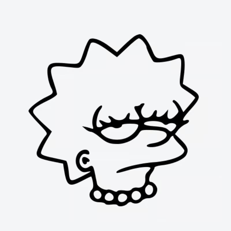 Lisa Simpson Profile Tattoo
