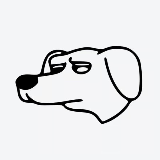 Skeptical Dog Face Tattoo