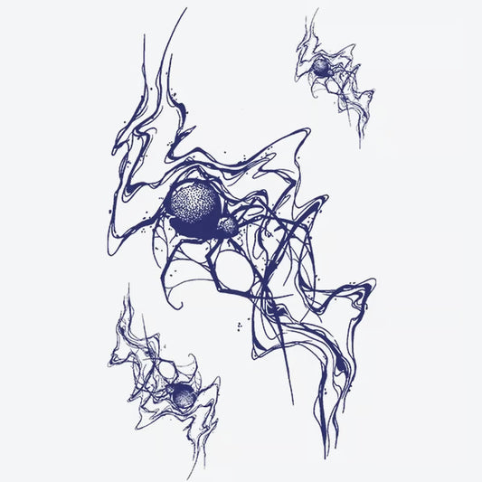 Abstract Sphere Line Tattoo