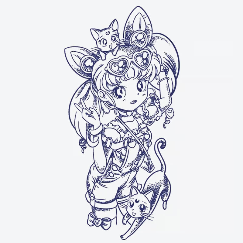 Cat Girl Series Tattoo