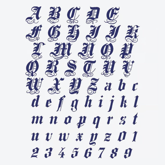 Gothic Alphabet Tattoo