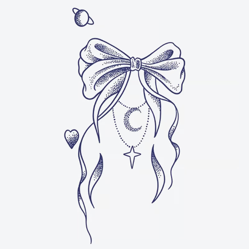 Bow Moon Star Tattoo