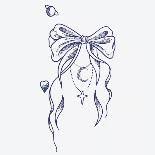 Bow Moon Star Tattoo