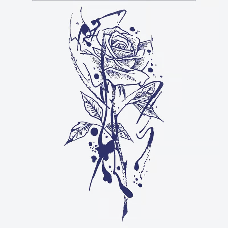 Abstract Rose Tattoo