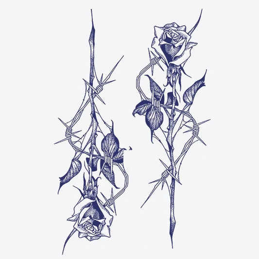 Thorny Rose Vine Tattoo
