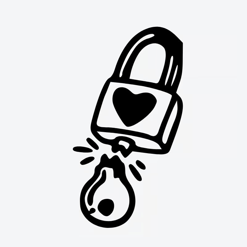 Heart Lock and Light Tattoo