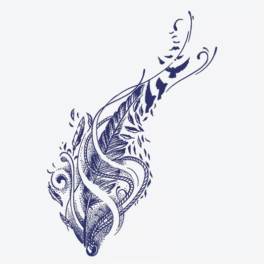 Floral Swirl Design Tattoo