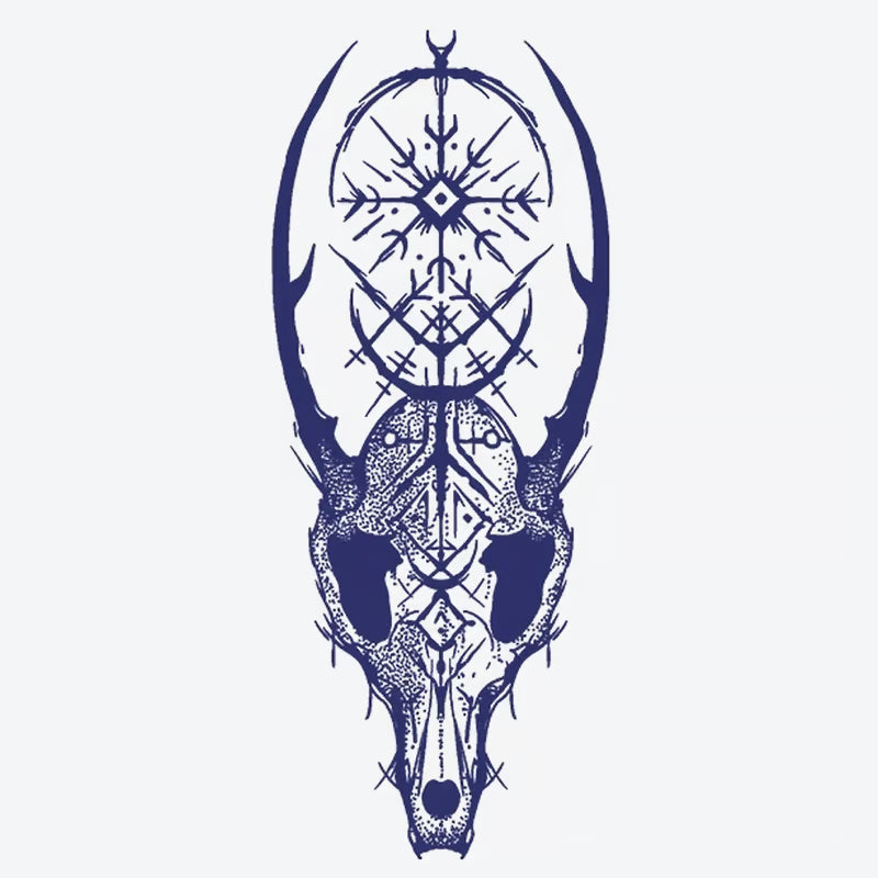Deer Skull Mandala Tattoo