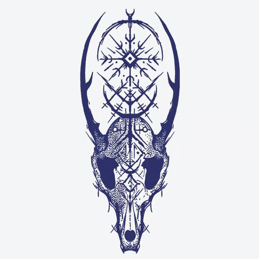 Deer Skull Mandala Tattoo