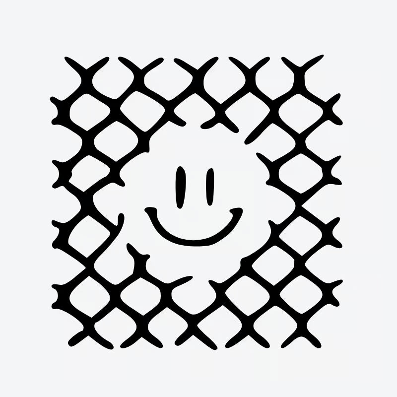 Smiley Face Mesh Tattoo