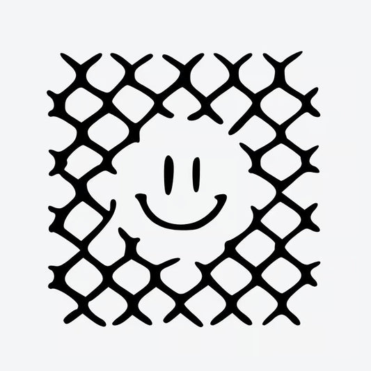 Smiley Face Mesh Tattoo