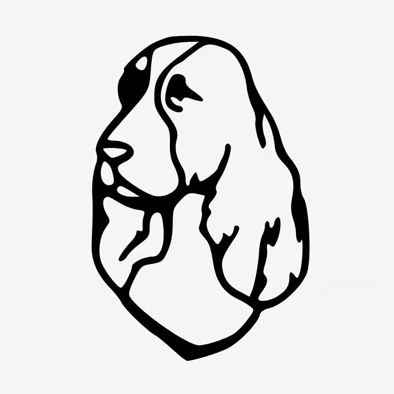 Cocker Spaniel Outline Tattoo