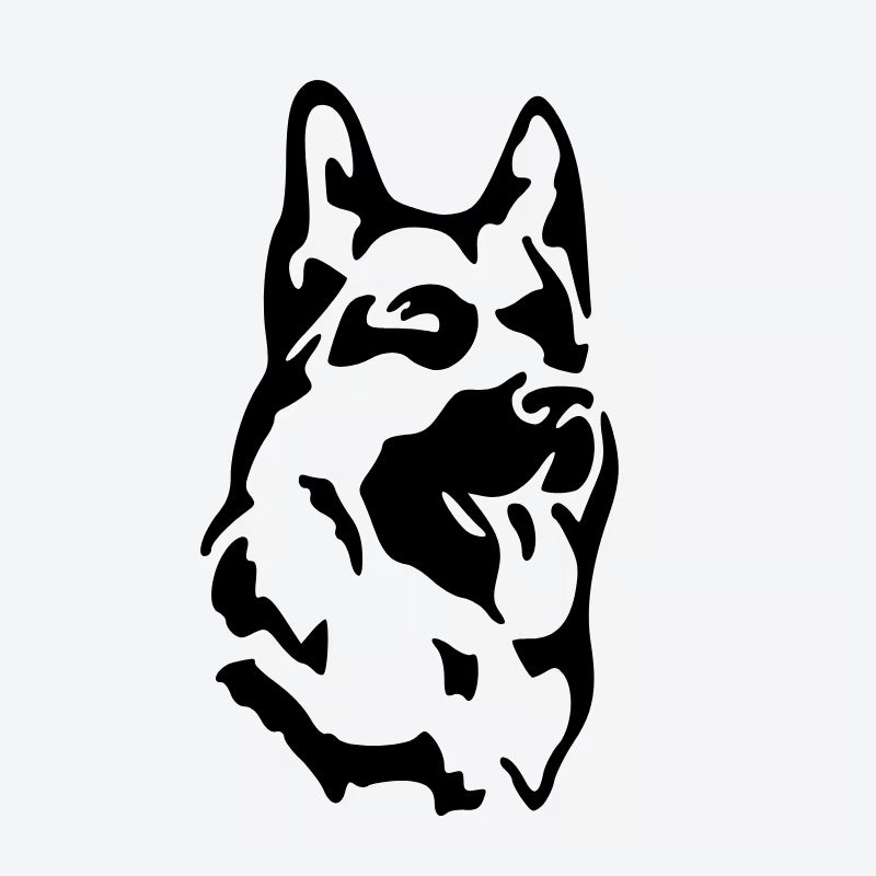 Wolf Head Silhouette Tattoo