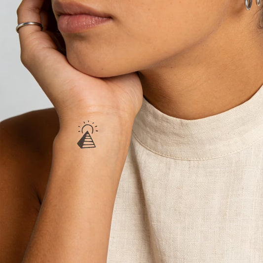 Pyramid And Sun Tattoo