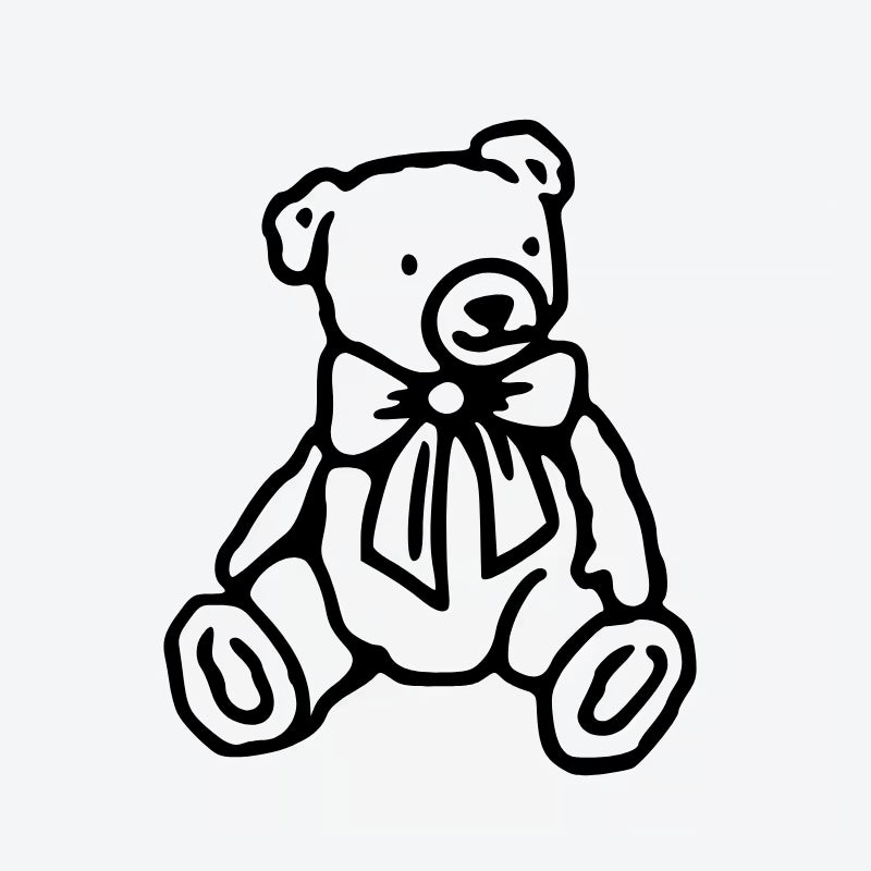Teddy Bear With Bow Tattoo