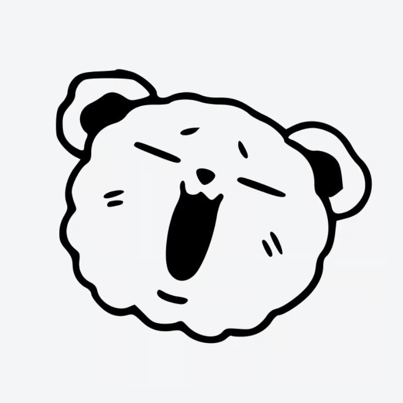 Happy Bear Face Tattoo