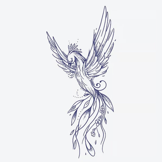 Phoenix Floral Tattoo
