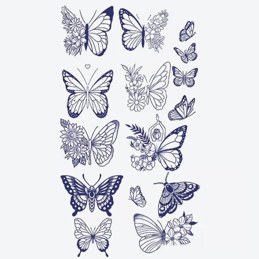 Butterfly Floral Series Tattoo