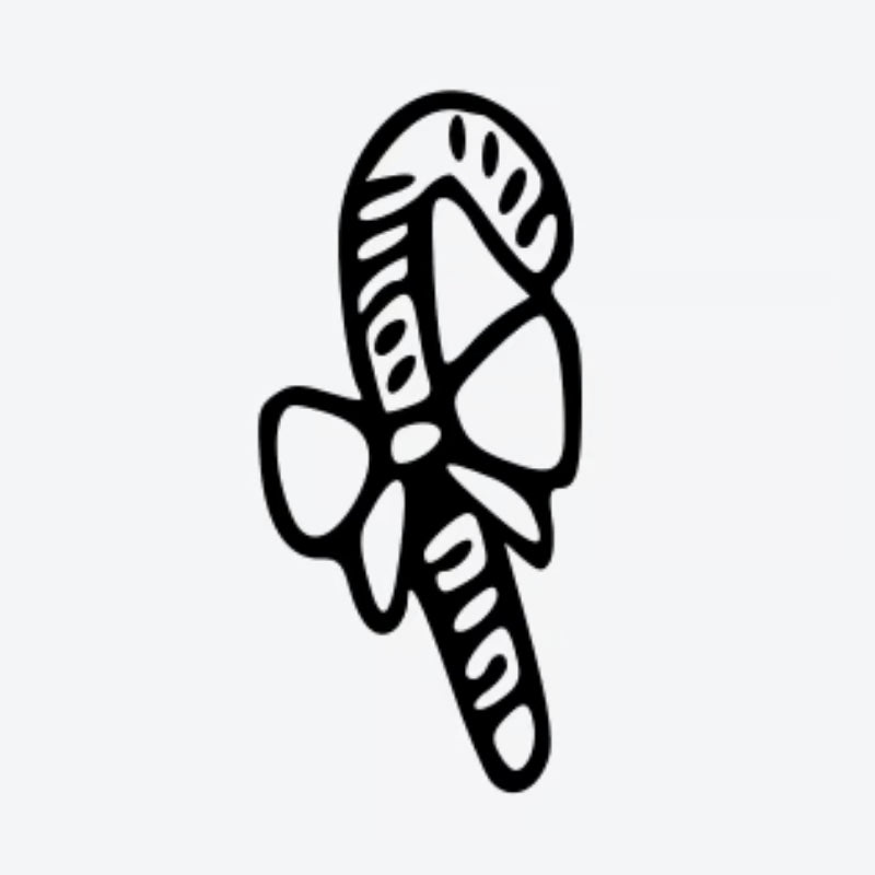 Candy Cane Bow Tattoo