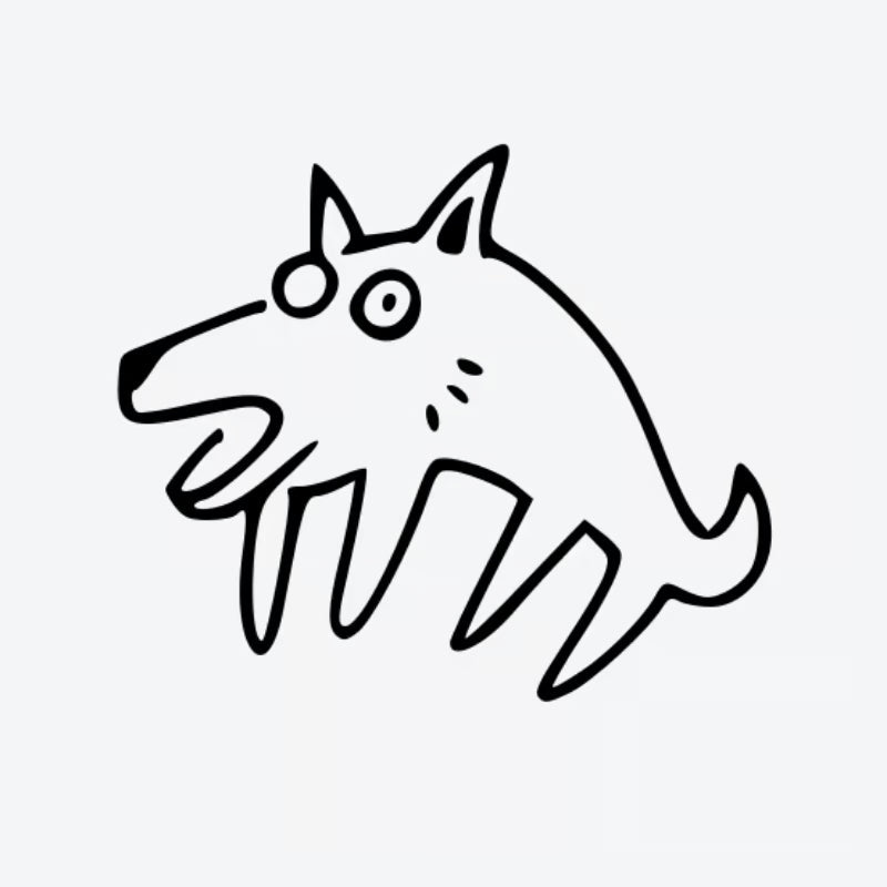 Playful Dog Head Tattoo