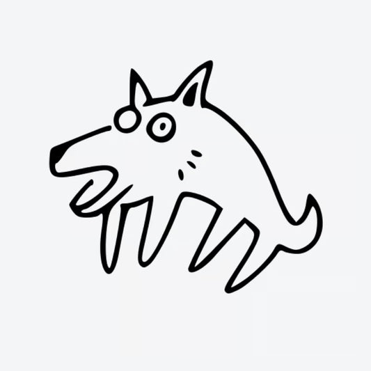 Playful Dog Head Tattoo