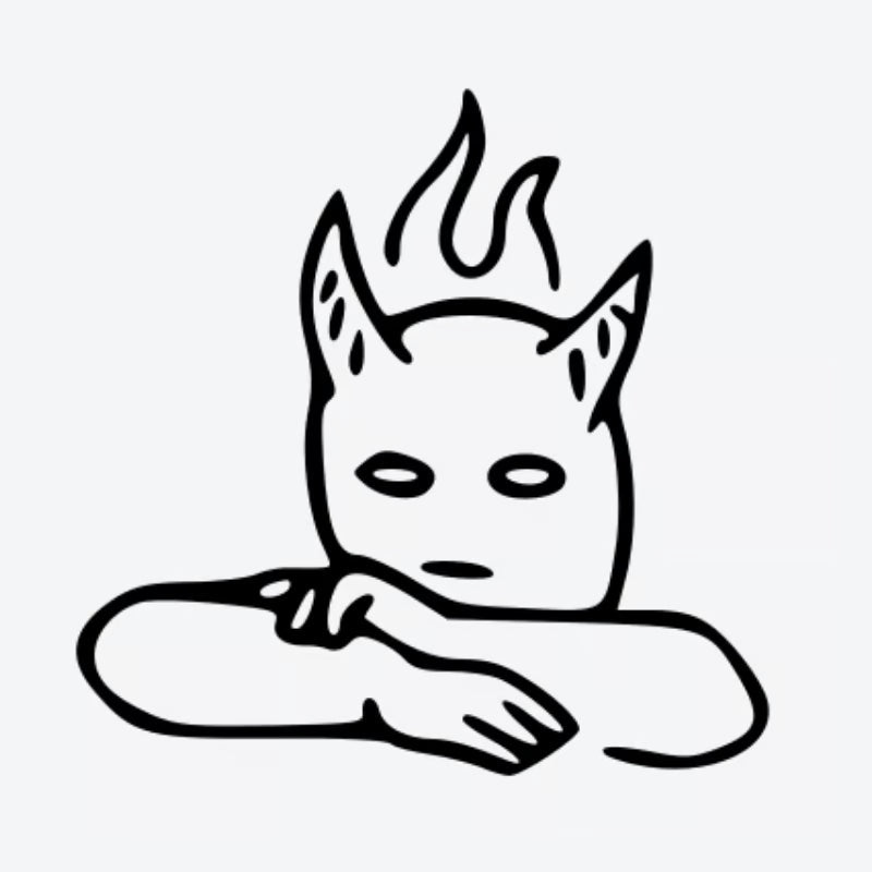 Fiery Creature Embrace Tattoo