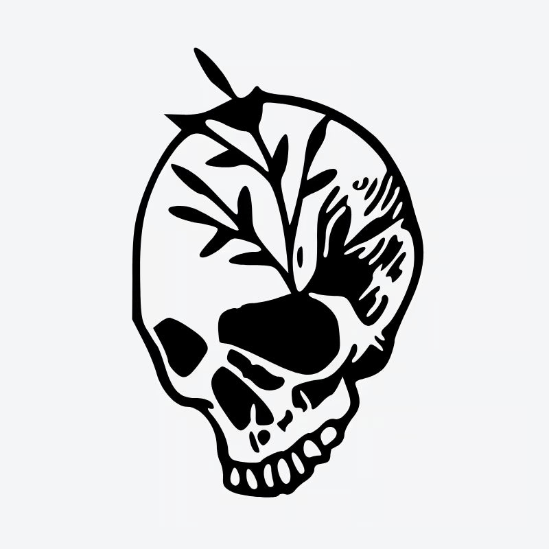 Skull And Branches Tattoo